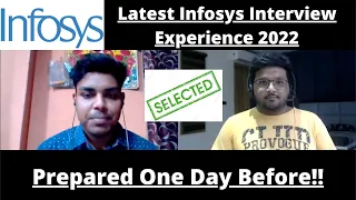 Infosys Interview Experience 2022 | Prepared in Just 1 Day 😱 | Interview Questions 🔥🔥