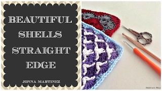 Beautiful Shells Blanket Straight Edge | Shells blanket edging | shells of one color border