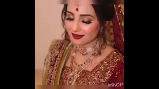 Ushna Shah bridal look ❤️💕#ushnashah #habs #pakistaniactresses #ferozekhan