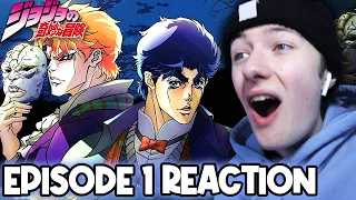 DIO IS CRAZYY! | JOJO's BIZARRE ADVENTURE EPISODE 1 REACTION !!