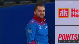 #brier2022 Technical timeout! Matt Dunstone checks if a stone is in the Free Guard Zone