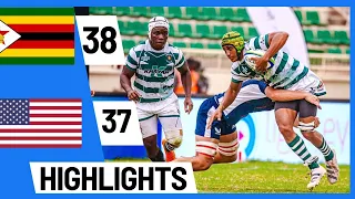 ZIMBABWE vs USA WORLD RUGBY U20 TROPHY MATCH HIGHLIGHTS