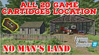 ALL 20 GAME CARTIDGES LOCATION on No Man's Land - Farming Simulator 22