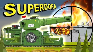 "Soviet Super Dora VS Fortress" Cartoons about tanks