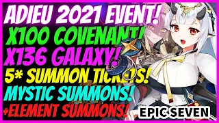 [Epic Seven] Mass Summons! | Covenant, Galaxy, Mystics, and Element Summons! | New Year 2022!