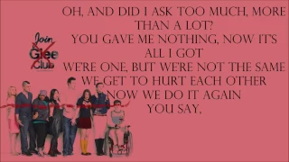 Glee 1x18 - One [with lyrics]