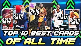 TOP 10 BEST PLAYERS IN MyTEAM HISTORY!! (NBA 2K13 - NBA 2K19 MyTEAM)