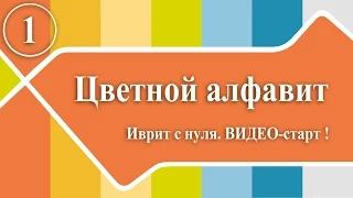 Цветной алфавит иврита | Учим еврейский алфавит | Еврейские буквы