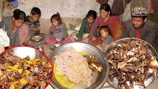 dharme brother's daughter cooks mutton soup curry for family || @ruralnepall