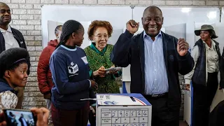 WATCH President Cyril Ramaphosa and his wife Dr Tshepo Motsepe cast their votes in Chiawelo, Soweto.