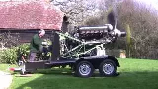 Rolls Royce Merlin engine Mk500-29 first start after years of work