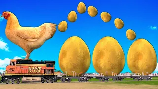 जादुई विशाल गोल्डन एग ट्रेन Magical Golden Egg Train New Hindi Comedy Video