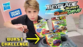 Beyblade Burst QuadDrive BURST CHALLENGE - The Most Bursts Wins!