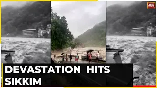 Sikkim Flash Flood Leaves Trail Of Destruction, Army Establishments, Roads  Washed Away