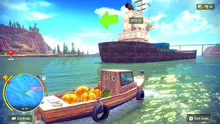 Wooden Boat Transports Fruits To The Cargo Ship | Off The Road Unleashed Nintendo Switch Gameplay HD