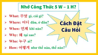 Muốn Nói, Hỏi Tiếng Hàn Giỏi Thì Phải Ghi Nhớ Video Này Nhé !!!