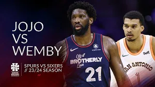 Joel Embiid vs Victor Wembanyama duel Sixers vs Spurs 23/24 season