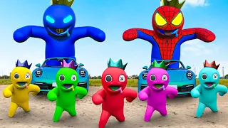 Rainbow Friends 2 | BLUE is HERO Across the Spider Verse?! | 2D 3D Animation IRL