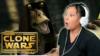 Jar Jar, Inconveniently Convenient....Clone Wars 1x7&8 Reaction | First Time Watching