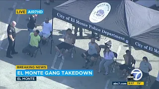 El Monte police, federal investigators conduct gang takedown tied to killing of 2 officers