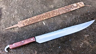 Making a big knife from an waste File