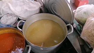 Traditional Khmer Noodles Cambodian Street Food Phnom Penh, Cambodia May 2022.