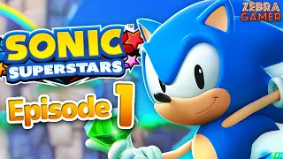 NEW 2D Sonic Game!! - Sonic Superstars Gameplay Walkthrough Part 1 - Bridge Island Zone!