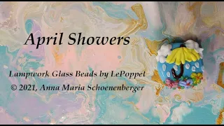 Lampwork Glass Beads:  April Showers