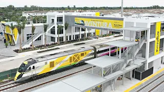 Brightline Aventura Station FULL TOUR & FIRST RIDE!