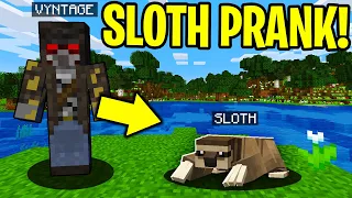 TROLLING AS A SLOTH IN MINECRAFT!