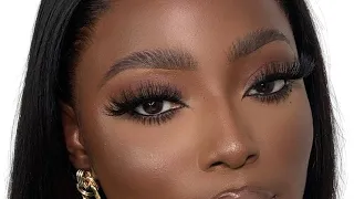 HOW TO: PERFECT QUICK AND EASY FLUFFY EYEBROW TUTORIAL 2021| DARKSKIN WOC MAKEUP
