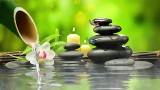 Relaxing Music for Stress Relief with Bird Sound, Relaxing Piano, Bamboo Water Fountain, Spa, BGM