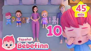 Diez en la Cama🎶😴 y Los Números del 1 al 10 | Canciones Infantiles | Bebefinn en español