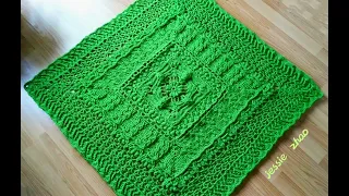 crochet home rug #81 square pattern