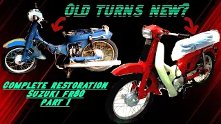 Suzuki FR80 Complete Restoration   | Part 1 |  #timelapse #classicmotorcycle  #suzuki #restoration