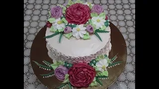 Торт с пионами(Peony cake)