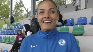 Tereza Petržilková po 800 m na 1. kole extraligy 2023