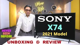 Sony X74 TV ⚡ Unboxing & Review ⚡ BEST PICTURE QUALITY ⚡ Best 43 Inch 4K TV ⚡ Best TV in India