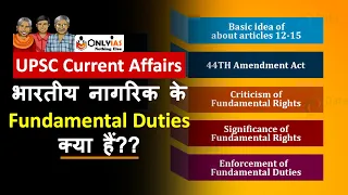 Understanding Fundamental Duties | Indian Polity GS Paper 2 | UPSC 2022 Prelims