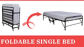 Foldable Single Bed | Foldable Beds For Adults | Collapsible Bed | Folding Bed With Mattress