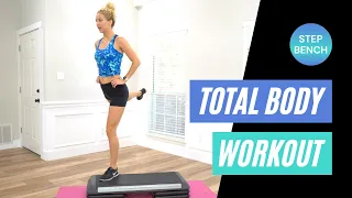 30 MIN AEROBIC FULL BODY WORKOUT | STEP BENCH AEROBICS | at home workout