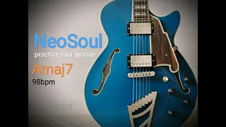 Neo Soul Guitar Backing Track - jam track in Amaj7