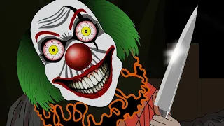 3 True Clown HORROR Story Animated (With Rain sound)