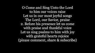 O COME AND SING UNTO THE LORD Irish Hymn Lyrics Words text trending sing along song music