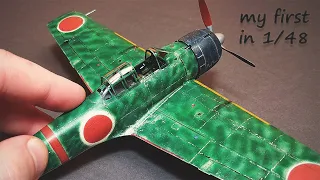 My First MODEL in 1/48 and It’s Mitsubishi A6M3 Zero Eduard Profi Pack. Finish of The Project
