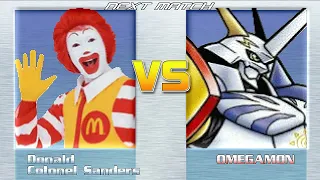 [Mugen 1.1] MLP Earth Pony , Unicorn, Pegasus vs Omegamon(Digimon) PC(AI) VS PC(AI)