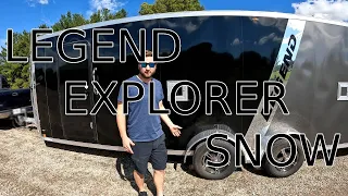 Legend Explorer Snow 7' x 29' Snowmobile Trailer! Walk Around