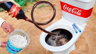 DIY Coca Cola and Mentos vs Toilet | Best Experiments and Tests