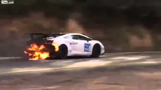 Lamborghini Gallardo горит , но рвётся к победе!
