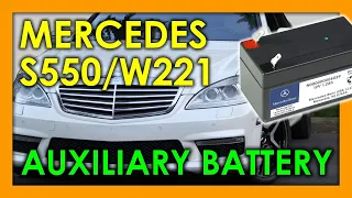 S550 ADDITIONAL BATTERY,AUXILIARY BATTERY W221,S63,S65,How to change Auxiliary battery on S550.